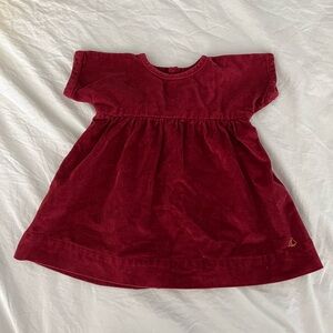 COPY - Corduroy Red dress Petit Bateau 6M
